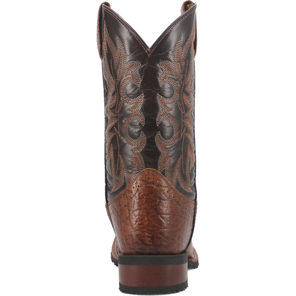 Laredo Broken Bow Rust Leather Square Toe Western Cowboy Boots (USA Men Size)