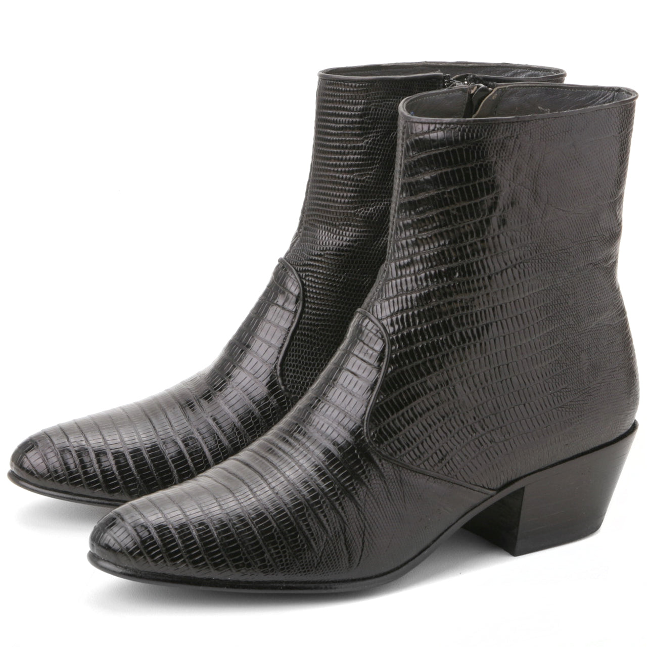 Los Altos Black Genuine Teju Lizard