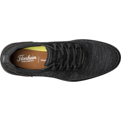 Florsheim Launch Black Knit Elastic Lace Moc Toe Slip On Men's Shoes