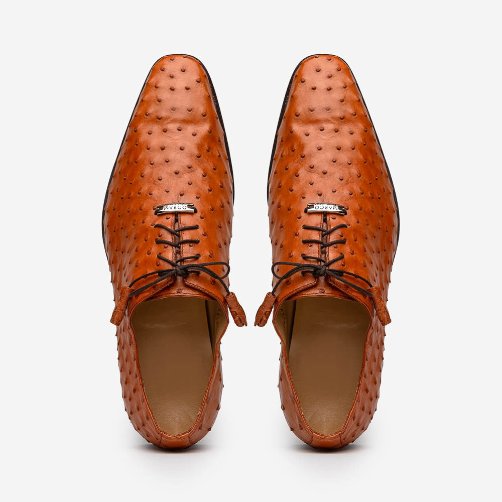 Marco Di Milano Criss Oxford Brandy Ostrich Shoes