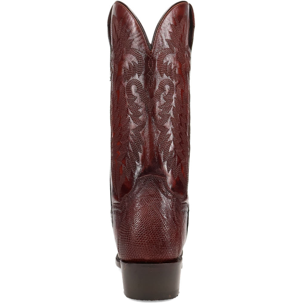 Dan Post Ringold Lizard Skin Antique Tan 13" Cowboy Heel Boots (USA Men Size)