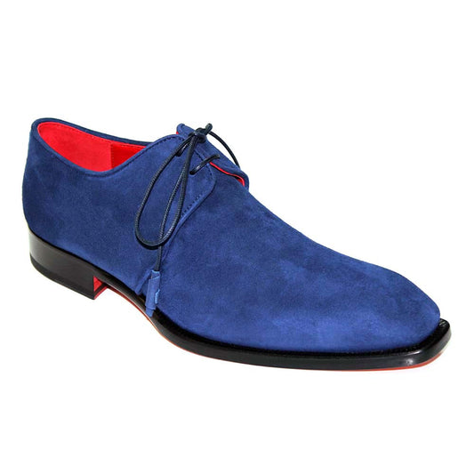 Emilio Franco Gabriele Oxford Navy Suede Leather Shoes