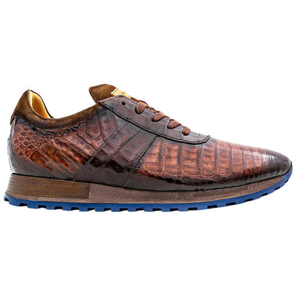 Mezlan Barrow Crocodile Leather Sport/Brown Men's Sneaker