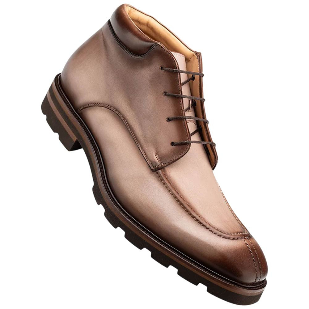 Mezlan Boreall Taupe Chukka Boot - Hand-Burnished Calfskin, Handmade in Spain