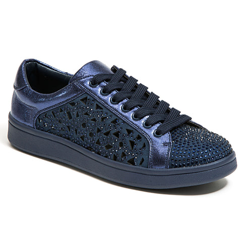 Lady Couture Paris Navy Embellished Sneakers