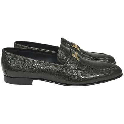Corrente Men's Vita Calf Skin H-Buckle Loafer - Green