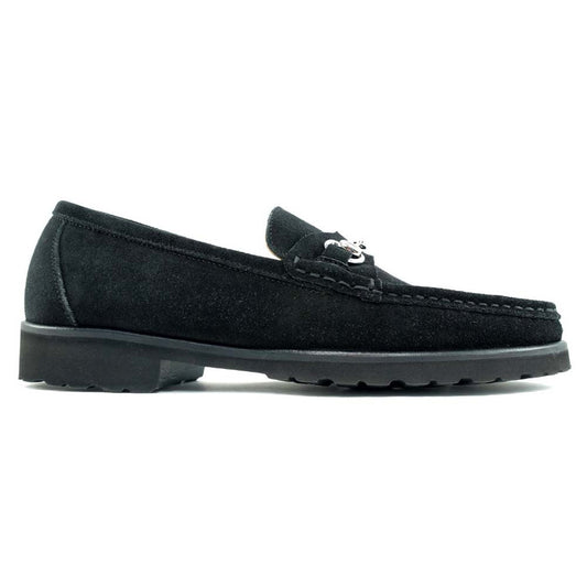 Alan Payne Wharton Black Suede Bit Loafers