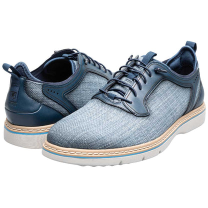 Stacy Adams Sebert Plain Toe Navy Elastic Lace Sneakers for Men