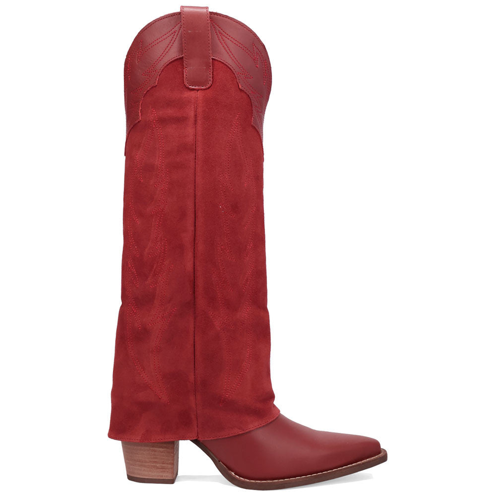Wild Fire Leather Red Snip Toe Women Boot | Dingo Western Cowgirl Boots