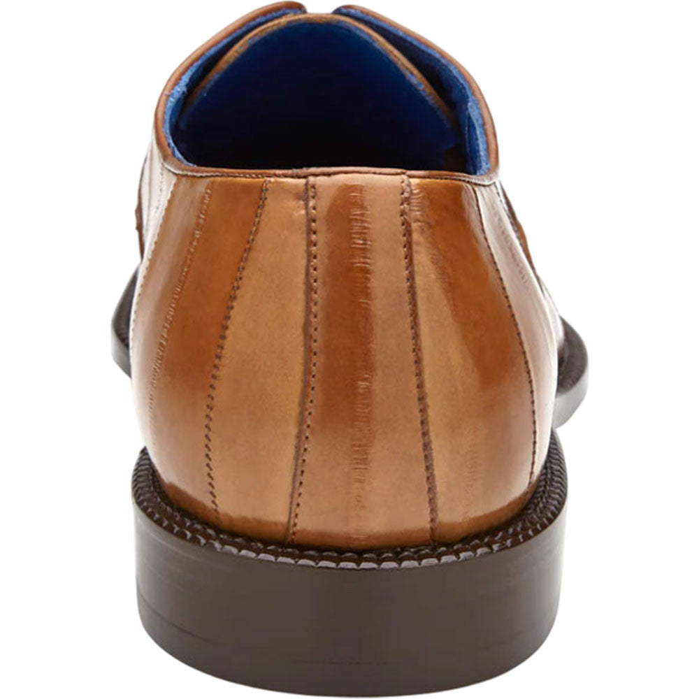 Belvedere Mare Camel Men's Genuine Ostrich & Eel Split-Toe Oxfords