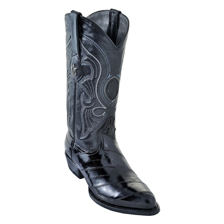 Los Altos Black Eelskin Western Boot