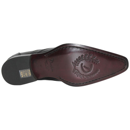 Duca Trento Men's Shoes - Black Crocodile Print - Calf-Skin Leather Slip-On