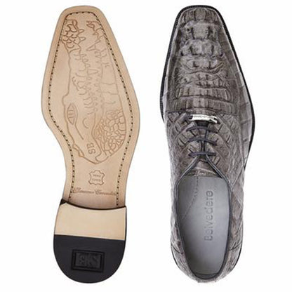 Belvedere Chapo Gray Men’s Hornback Crocodile Shoes