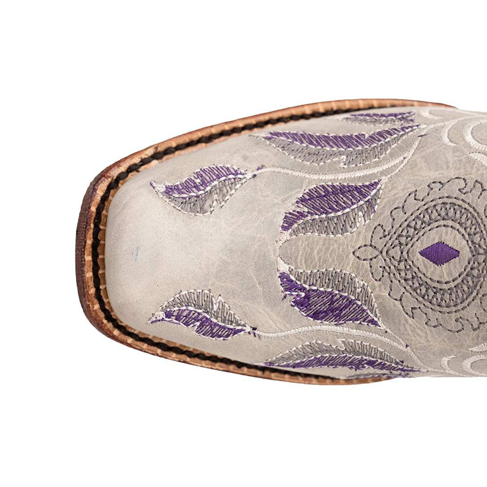 Ferrini Dreamer Clay Embroidered Full Grain Leather Narrow Square Toe Boots