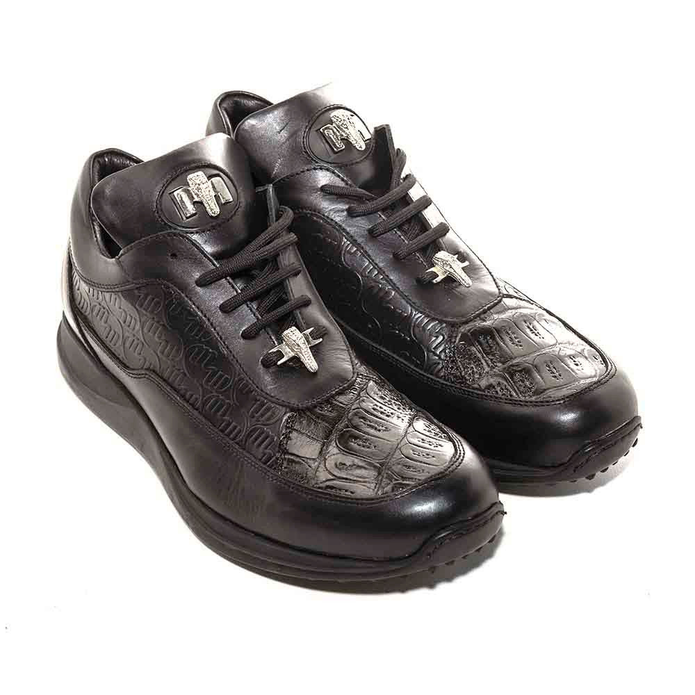 Mauri Black Genuine Crocodile Skin Casual Sneaker