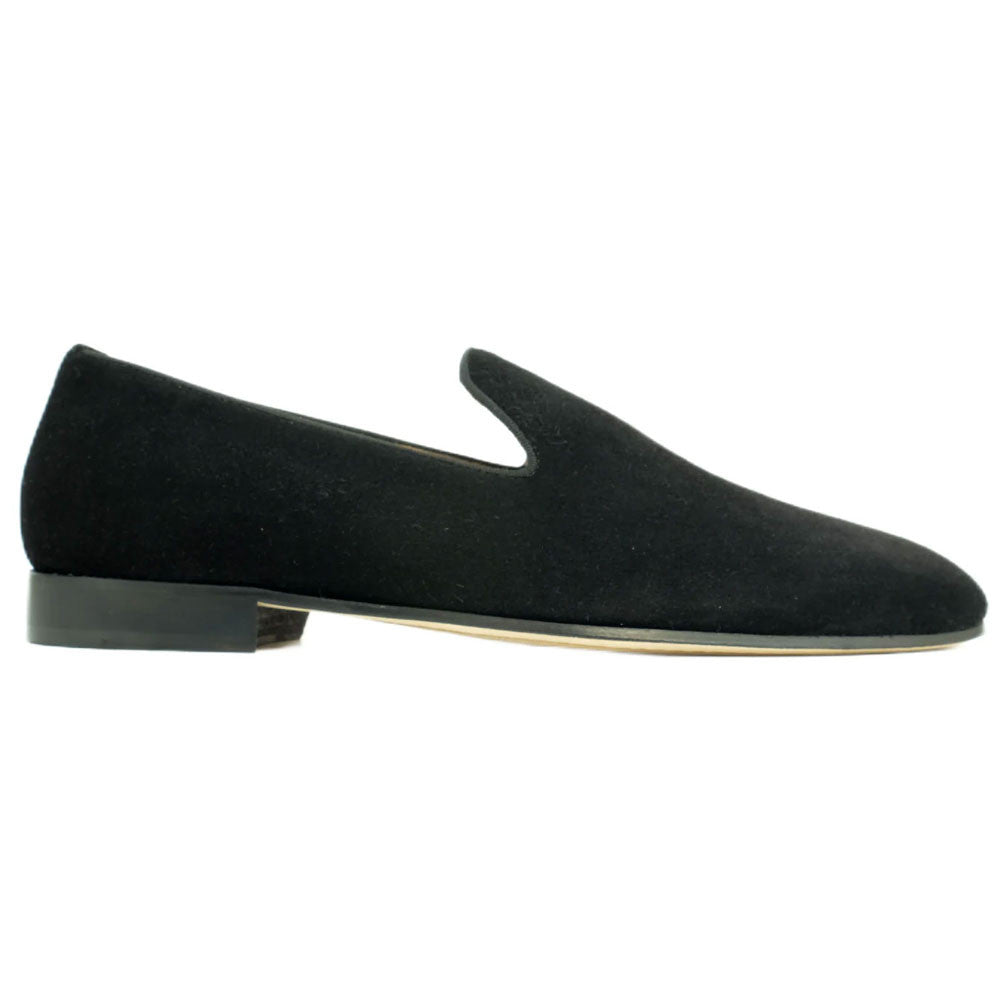 Alan Payne Men’s Black Velour Suede Leather Loafers