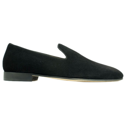 Alan Payne Men’s Black Velour Suede Leather Loafers