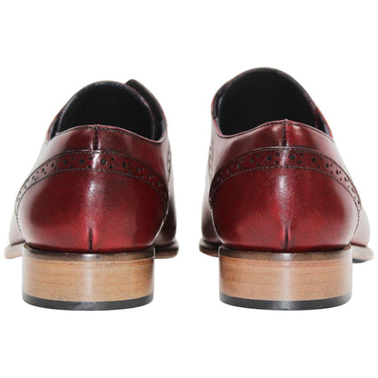 Spada Red Calfskin Leather Oxford | Duca Dress Shoes for Men