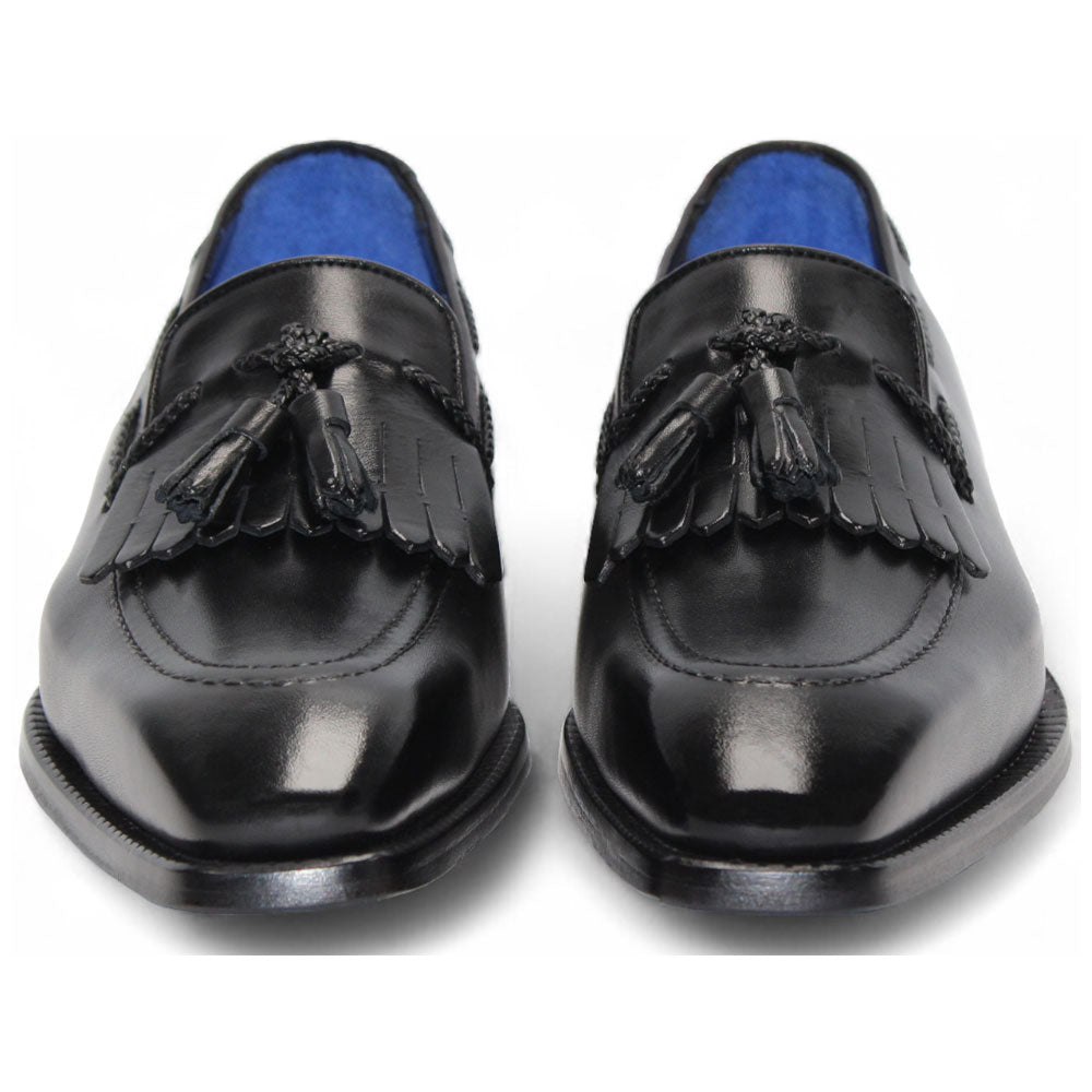 EMILIO FRANCO Tommaso Black Calf-Skin Leather Loafers