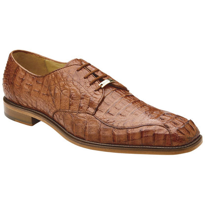 Belvedere Men’s Genuine Hornback Caiman Antique Sport Bicycle Toe Dress Shoes - Chapo