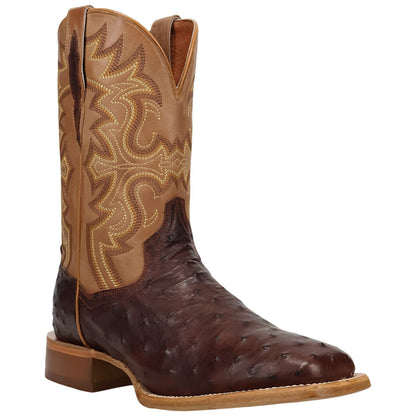 Dan Post Drayden Men's Chocolate Full Quill Ostrich Western Boots