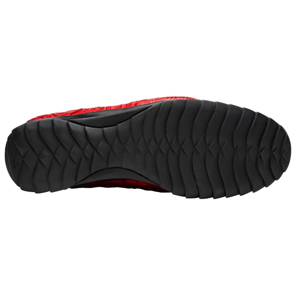 Marco Di Milano Kratos Genuine Caiman Crocodile Sneaker - Red