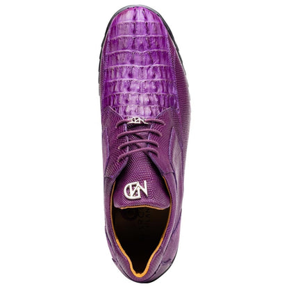 Marco Di Milano Crater Caiman & Lizard Sneaker - Purple