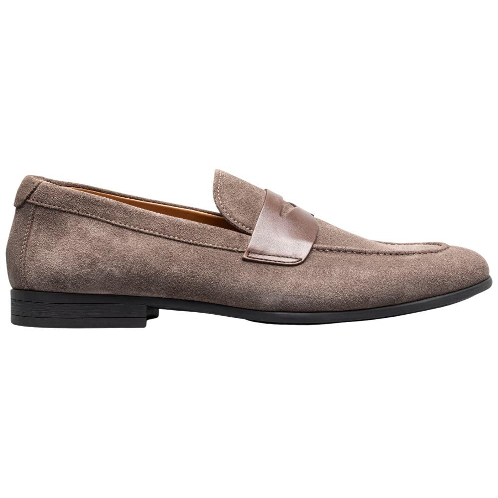 Florsheim Modena Moc Toe Gray Suede Penny Loafer for Men