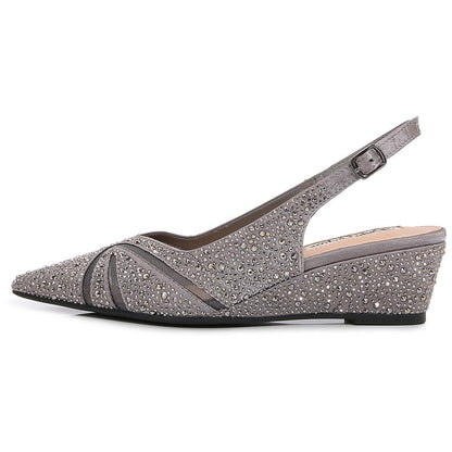Lady Couture Daniela 2" Wedge Pump in Pewter