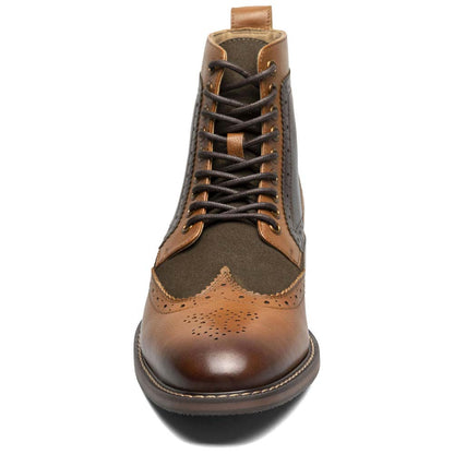 Finnegan Wingtip Lace Up Casual | Stacy Adams Casual Shoes in Olive Multi for Men