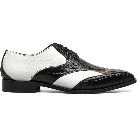 Stacy Adams Tristano Modified Bike Toe Oxford in Black/Gray