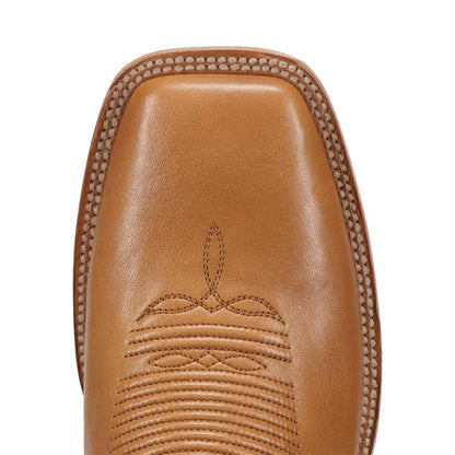Dan Post Sonara Honey Leather Broad Square Toe Western Cowboy Boots