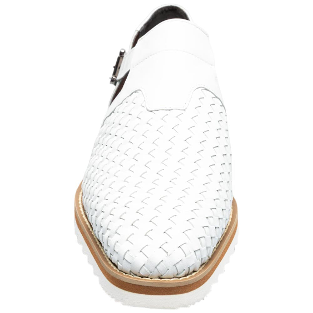 Stacy Adams Alvarado White Woven City Sandal for Men