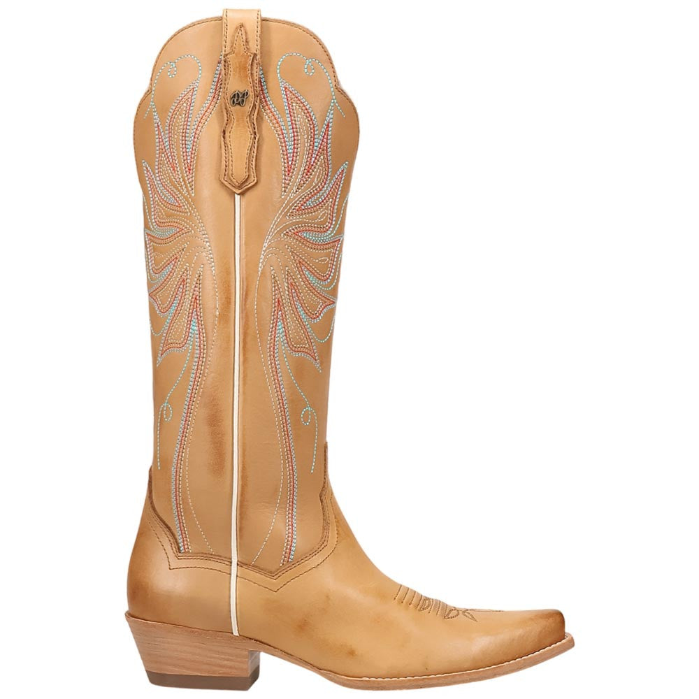 Dan Post Grace Women's Tan Leather Western Boot - 15" Shaft, Snip Toe