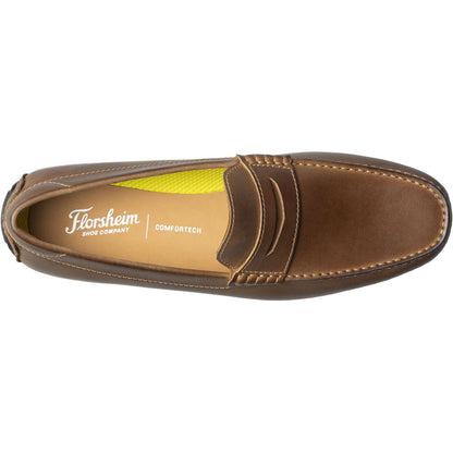 Florsheim Motor Brown Smooth Moc Toe Penny Driver Men's Shoes
