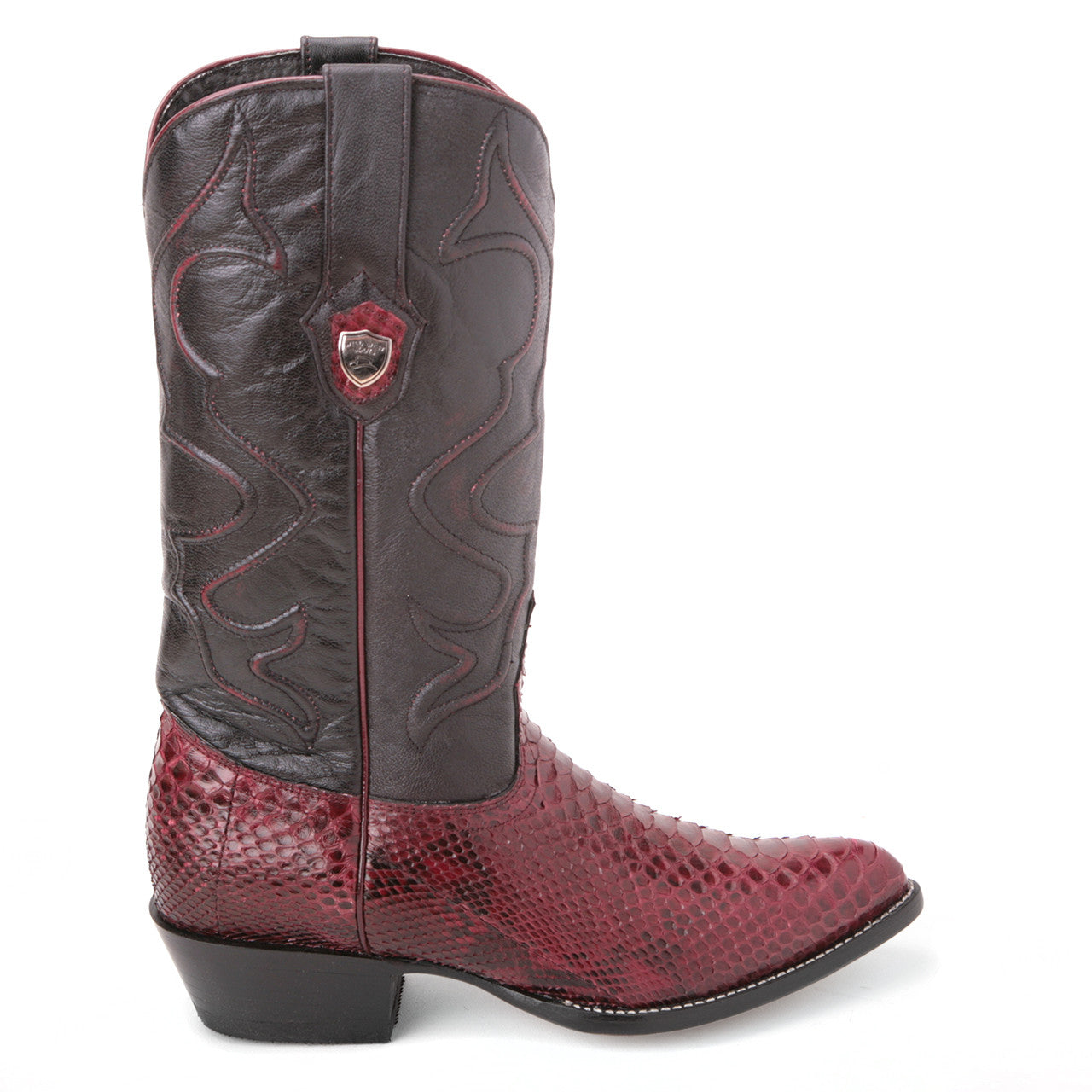 Wild West Burgundy Genuine Python Boots