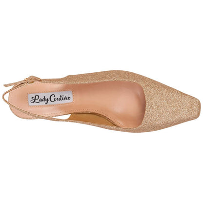 Lady Couture Natalie Pump 2” Heels in Gold