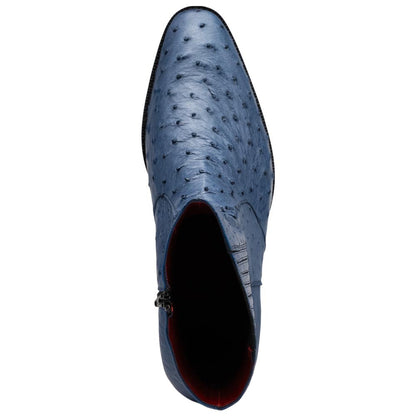 Marco Di Milano Giorgio Genuine Ostrich Chelsea Boot - Blue Jeans