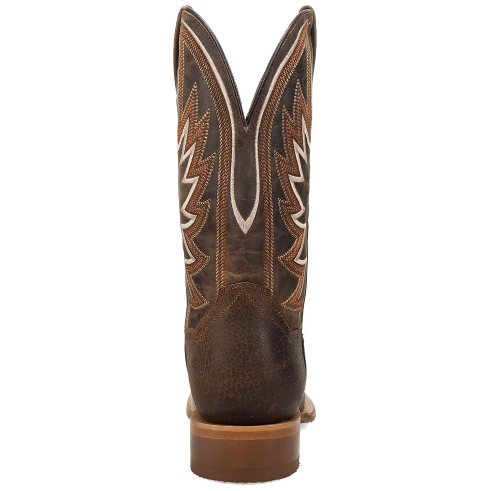 Dan Post Boar’s Run Rust Wild Boar Skin Broad Square Toe Western Cowboy Boots