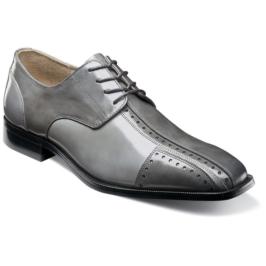Stacy Adams Palmento Smooth Leather Gray Modified Cap Toe Oxford (US Men Size)
