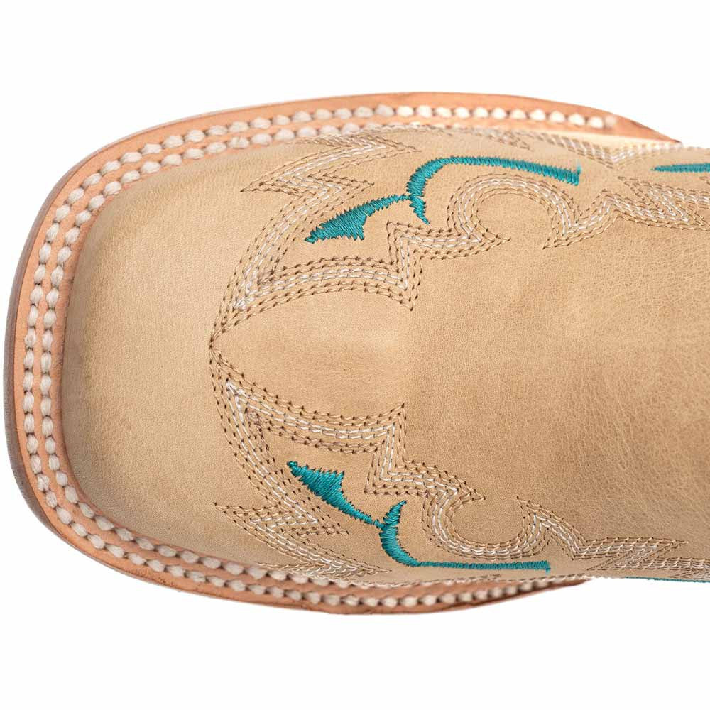 Ferrini Women’s Betsy Tan Square Toe Leather Cowboy Boots