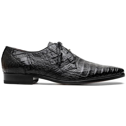 Marco Di Milano Lacio Caiman Black Derby Shoes