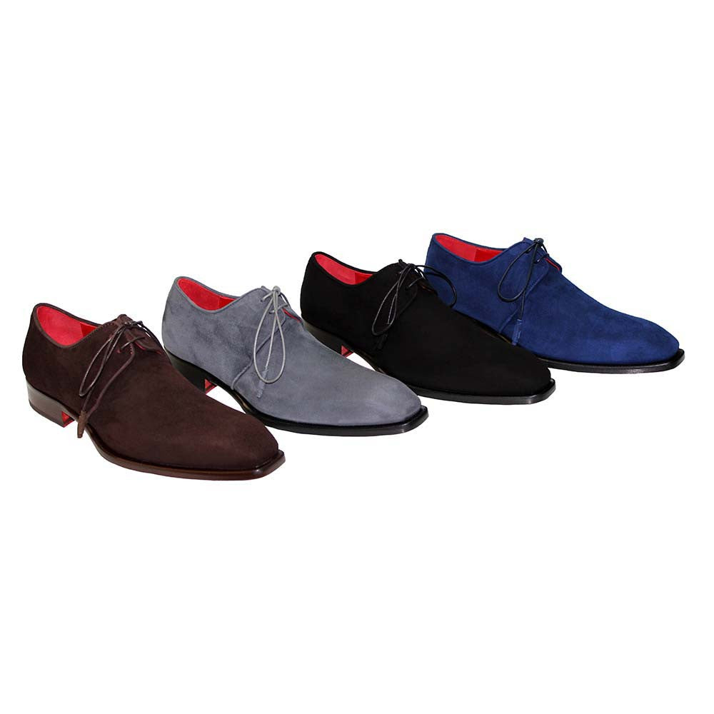 Emilio Franco Gabriele Oxford Navy Suede Leather Shoes