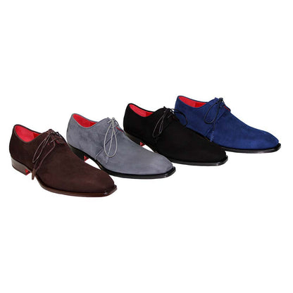 Emilio Franco Gabriele Oxford Navy Suede Leather Shoes