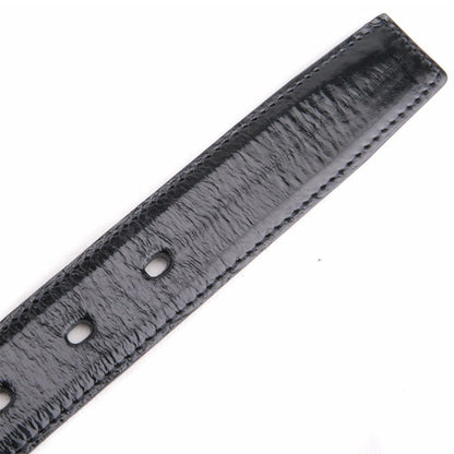 Belvedere Men's Black Eel Belt
