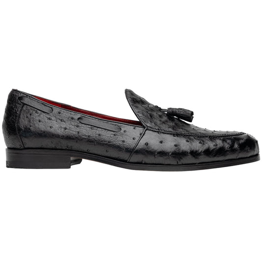 Marco Di Milano Aubiere Black Ostrich Loafers