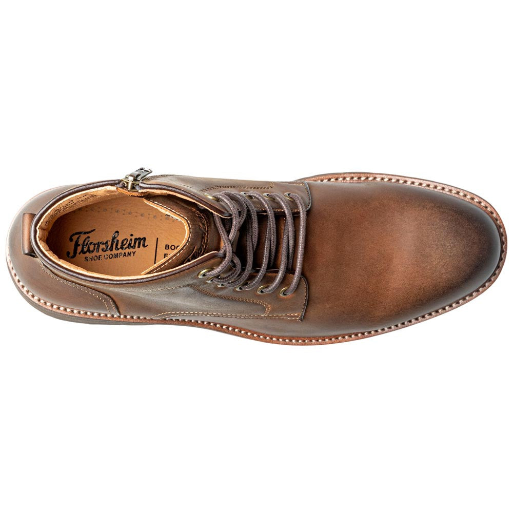 Florsheim Redford Brown CH Men's Plain Toe Lace Up Boot
