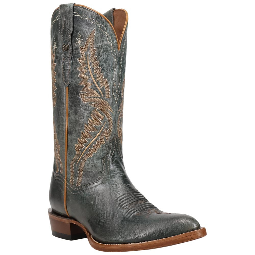 Dan Post Juni Women's Blue Leather Western Boot - 12" Shaft, J-Toe Cowboy Boot