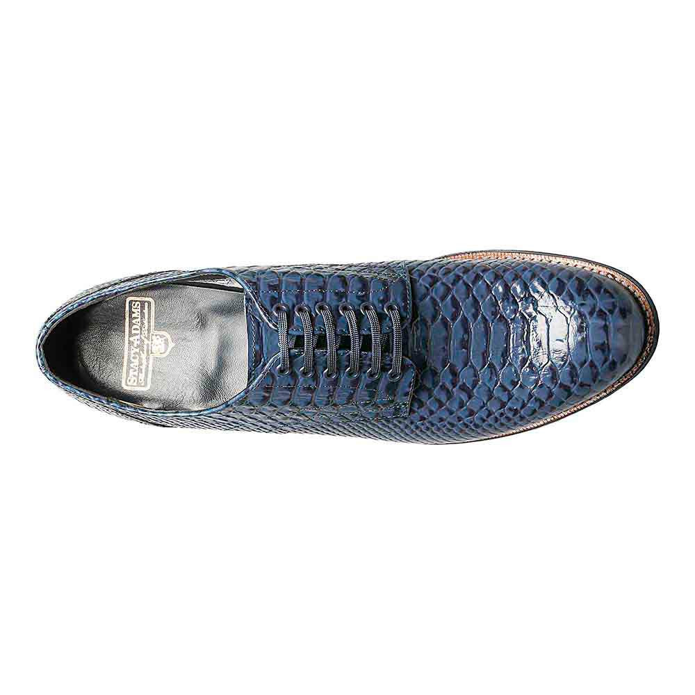 Stacy Adams Men's Madison Blue Anaconda Print Plain Toe Oxford