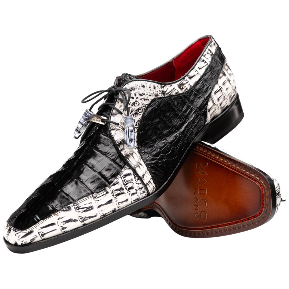 Marco Di Milano Caribe Derby Newspaper/Black Caiman Shoes